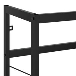 Berkfield Home Bathroom Washbasin Frame Black 79x38x83 cm Iron - Size: 79 x 38 x 83 cm - thumbnail 6