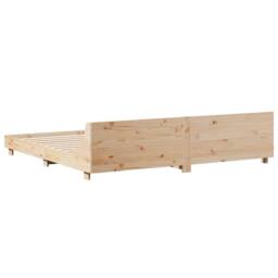 Berkfield Home Bed Frame without Mattress 180x200 cm Super King Solid Wood Pine in Light Tan - thumbnail 6