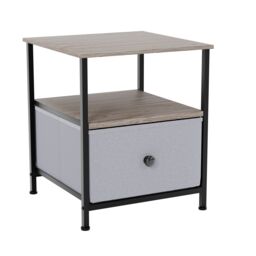Home Discount Vida Designs Chorley 1 Drawer Bedside Chest UKFR Fabric Storage in Beige - thumbnail 8
