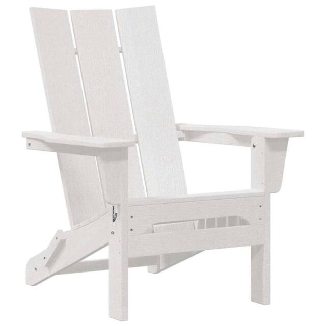 Berkfield Home Folding Adirondack Chair White 74.5x80.5x90 cm HDPE - image 1
