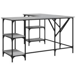 Berkfield Home Desk Grey Sonoma 139x139x75 cm Engineered Wood - Size: 139 x 139 x 75 cm