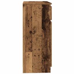 Berkfield Home Sideboard with Drawer Old Wood 71x35x84 cm Engineered Wood in Brown - Size: 71 x 35 x 84 cm - thumbnail 7