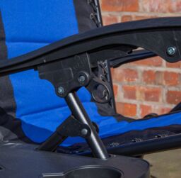 Samuel Alexander Luxury Padded Multi Position Zero Gravity Garden Relaxer Chair Lounger in Blue & Black - thumbnail 7