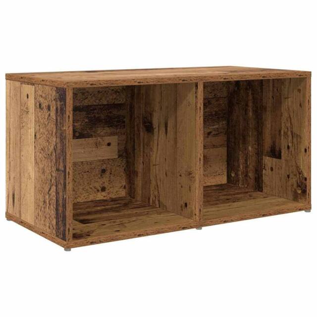 Berkfield Home TV Cabinet with Storage Old wood Engineered Wood in Brown - image 1