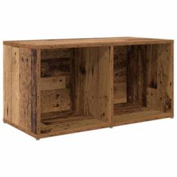 Berkfield Home TV Cabinet with Storage Old wood Engineered Wood in Brown - thumbnail 1
