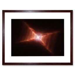 Artery8 Wall Art Print Hubble Space Astronomy Dying Star HD 44179 Red Rectangle Nebula w/ Rungs Of Gas & Dust Forming Ladder Like Structures - thumbnail 1