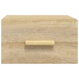 Berkfield Home Wall-mounted Bedside Cabinets 2 pcs Sonoma Oak 35x35x20 cm in Brown - Size: 35 x 35 x 20 cm - thumbnail 5