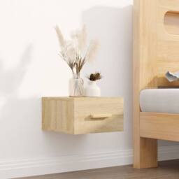 Berkfield Home Wall-mounted Bedside Cabinets 2 pcs Sonoma Oak 35x35x20 cm in Brown - Size: 35 x 35 x 20 cm - thumbnail 3