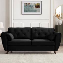 Home Detail Mona 2+3 Seater Sofa Set in Black - thumbnail 3