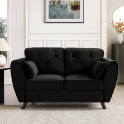 Home Detail Mona 2+3 Seater Sofa Set in Black - thumbnail 2