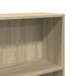 Berkfield Home Bookcase Sonoma Oak 80x24x176 cm Engineered Wood in Brown - Size: 80 x 24 x 176 cm - thumbnail 7