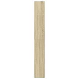 Berkfield Home Bookcase Sonoma Oak 80x24x176 cm Engineered Wood in Brown - Size: 80 x 24 x 176 cm - thumbnail 5