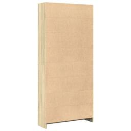 Berkfield Home Bookcase Sonoma Oak 80x24x176 cm Engineered Wood in Brown - Size: 80 x 24 x 176 cm - thumbnail 6