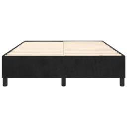 Berkfield Home Box Spring Bed Frame Black 135x190 cm Double Velvet - thumbnail 5