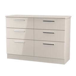Ready Assembled 2 U Harrow 6 Drawer Wide Chest (Ready Assembled) in Taupe - Size: Large - thumbnail 3
