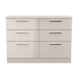 Ready Assembled 2 U Harrow 6 Drawer Wide Chest (Ready Assembled) in Taupe - Size: Large - thumbnail 1