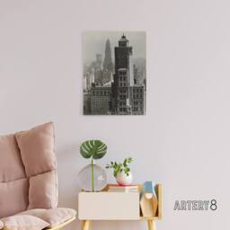 "Artery8 New York City view Alfred Stieglitz Canvas Wall Art Print in Grey - Size: W18"" x H24""" - thumbnail 3