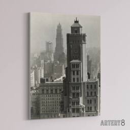 "Artery8 New York City view Alfred Stieglitz Canvas Wall Art Print in Grey - Size: W18"" x H24""" - thumbnail 2