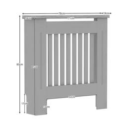Neo Grey Belgravia Decorative Radiator Cover H83.3 x W78 x D19 cm in Light Grey - Size: Small - thumbnail 8