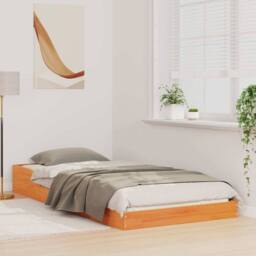 Berkfield Home Modern Wax brown 80 x 210 cm Solid pine wood - thumbnail 4