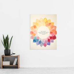 "Artery8 Wall Art Print Guard Against Negative Thoughts Buddhist Mindfulness Mandala Art Poster in Orange - Size: W24"" x H32""" - thumbnail 4