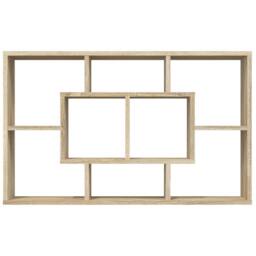 Berkfield Home Wall Shelf Sonoma Oak 85x16x52.5 cm Engineered Wood in Light Tan - thumbnail 5