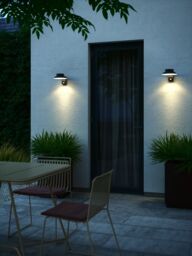 Nordlux Modern Outdoor Wall Light Black Metal Sensor SolarLed - Battery, IP44 - thumbnail 6