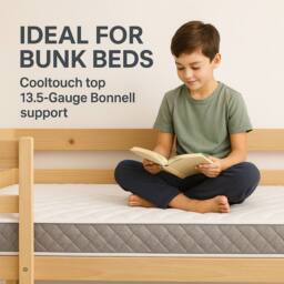 Sloomy Essentials Grey Diamond Bonnell Hybrid Quilted Spring Mattress 15cm in White - Size: Double - thumbnail 5