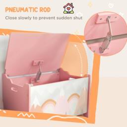 STILVORA Kids Storage Chest with Safety Hinge in Pink - thumbnail 7