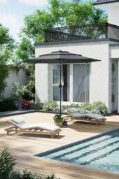 H&O Direct 3-Tier Outdoor Garden Parasol with Solar Lights（No Base） in Dark Grey - thumbnail 3