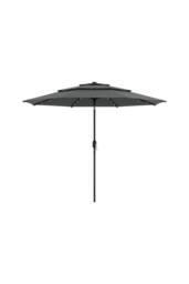 H&O Direct 3-Tier Outdoor Garden Parasol with Solar Lights（No Base） in Dark Grey - thumbnail 4
