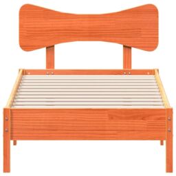 Berkfield Home Bed Frame without Mattress Wax Brown 75x190 cm Small Single Solid Wood Pine - thumbnail 4