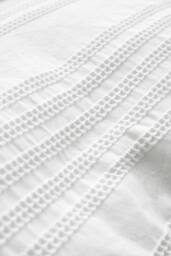 Bianca 'Waffle Cotton Stripe' Duvet Cover Set in White - Size: Double - thumbnail 4
