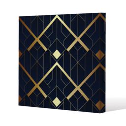 Benjamin Tate Design Luxury gold art deco (Canvas Print) / 77 x 77 x 4cm in Natural - Size: 77 x 77 x 4 cm - thumbnail 1