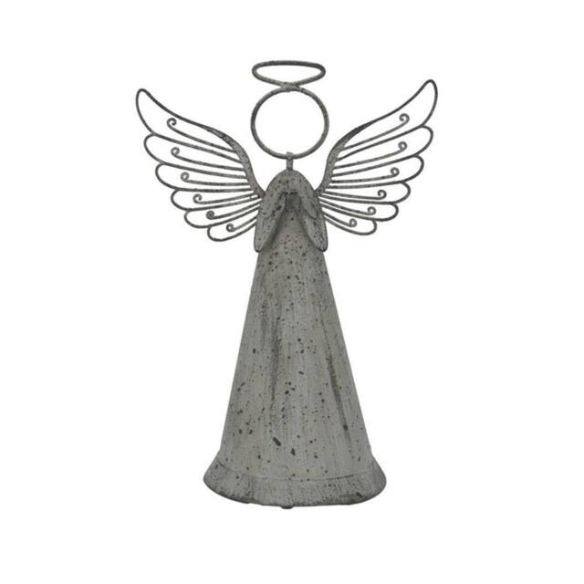 Lemon Pavilion Furniture and Decor Rustic Standing Angel Decoration - Metal - L6 x W10 x H15 cm - Brown - image 1