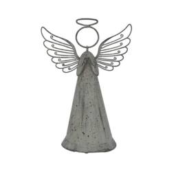 Lemon Pavilion Furniture and Decor Rustic Standing Angel Decoration - Metal - L6 x W10 x H15 cm - Brown - thumbnail 1