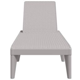 Berkfield Home Sun Lounger Grey 186x60x29 cm PP - Size: 186 x 60 x 29 cm - thumbnail 4