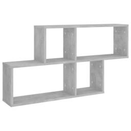 Berkfield Home Wall Shelf Concrete Grey 100x18x53 cm Engineered Wood - Size: 100 x 18 x 53 cm - thumbnail 3