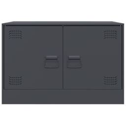 Berkfield Home TV Cabinets 2 pcs Anthracite 67x39x44 cm Steel in Dark Grey - Size: 67 x 39 x 44 cm - thumbnail 6