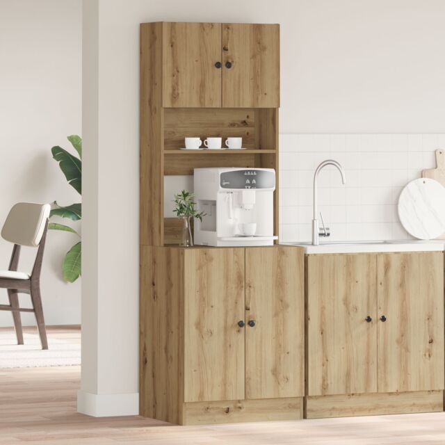 Berkfield Home Kitchen Cabinet Artisan Oak 60x50x180 cm Engineered Wood - Size: 60 x 50 x 180 cm - image 1