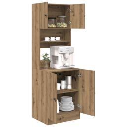 Berkfield Home Kitchen Cabinet Artisan Oak 60x50x180 cm Engineered Wood - Size: 60 x 50 x 180 cm - thumbnail 3