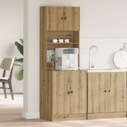 Berkfield Home Kitchen Cabinet Artisan Oak 60x50x180 cm Engineered Wood - Size: 60 x 50 x 180 cm - thumbnail 1