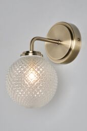 BHS Lighting Diana Antique Brass Bathroom Gallery Wall Light in Gold