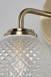 BHS Lighting Diana Antique Brass Bathroom Gallery Wall Light in Gold - thumbnail 3