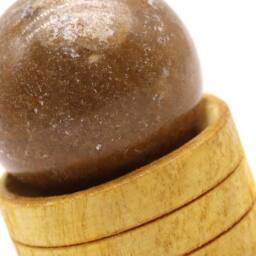 KDMD Ocean Agate 40mm Gemstone Sphere with Stand for Meditation & Display in Brown - thumbnail 2