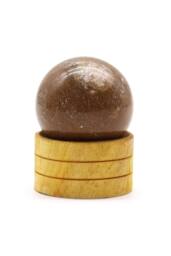 KDMD Ocean Agate 40mm Gemstone Sphere with Stand for Meditation & Display in Brown - thumbnail 1
