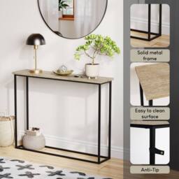 Home Discount Vida Designs Console Table With Metal Leg Multi-purpose Furniture in Light Oak - thumbnail 3