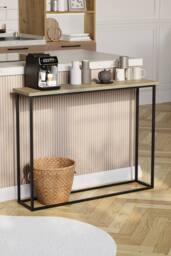 Home Discount Vida Designs Console Table With Metal Leg Multi-purpose Furniture in Light Oak - thumbnail 6