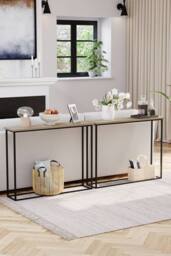 Home Discount Vida Designs Console Table With Metal Leg Multi-purpose Furniture in Light Oak - thumbnail 7