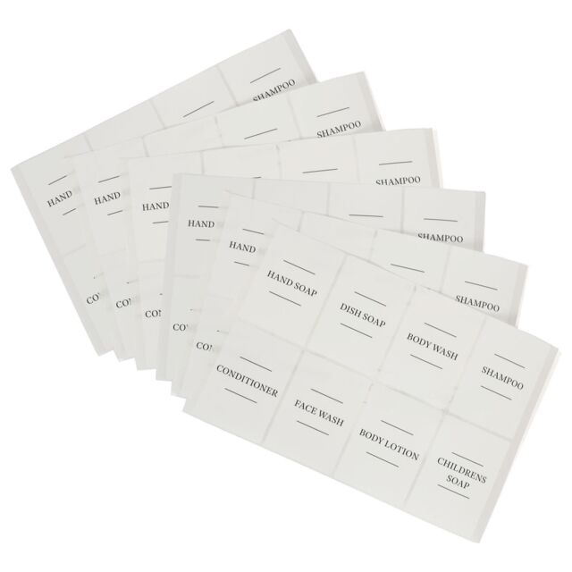 Harbour Housewares 48pc Soap Dispenser Labels Set in White - image 1